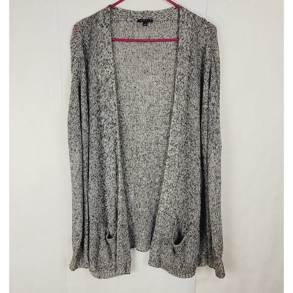 Theory linen cardigan open front slouchy open knit Medium Old Money Quiet Luxury - Picture 1 of 7